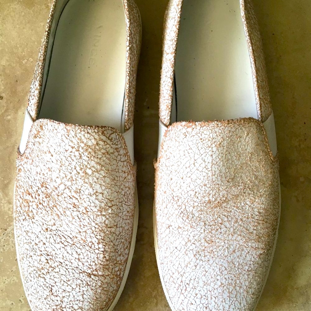 Vince leather slip on sneakers